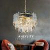 Picture of Aheylity Crystal Chandelier Lighting Modern Gold Chandeliers Pendant Ceiling Lights