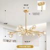 Picture of NOXARTE 12-Light Gold Sputnik Chandeliers with Globe Crystals