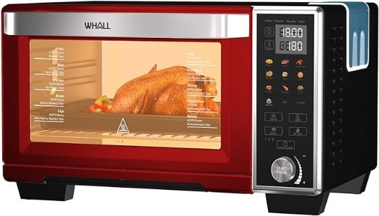 Picture of whall Toaster Oven Air Fryer, Max XL Large 30-Quart Smart Oven,11-in-1 Countertop with Steam Function,12-inch Pizza