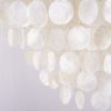 Picture of Wellmet Natural Capiz Shell Chandelier, 6 Lights Gold Coastal Modern , Hanging Round Layered