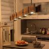 Picture of LED Hanging Lamp Dining Table Pendant Lighting Fixture Wood Rustic 40W Dining Table