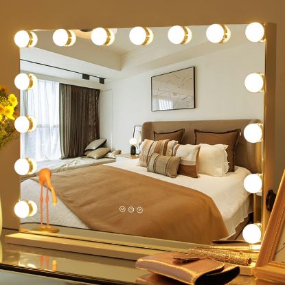 Picture of Hollywood Vanity Mirror with Dimmable 15LED Bulbs Lights 3 Lighting Modes