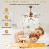 Picture of Siljoy 35.4'' Modern Ceiling Fan with Light and Remote, 9-Lights Brass Gold Sputnik Crystal