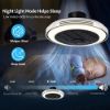 Picture of MADSHNE Low Profile Ceiling Fan with Lights and Remote, 18" Bladeless