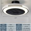 Picture of MADSHNE Low Profile Ceiling Fan with Lights and Remote, 18" Bladeless