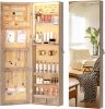 Picture of LVSOMT LED Full-Length Jewelry Mirror Cabinet 47.2", Wall/Door Armoire Organizer with Jewelry Storage