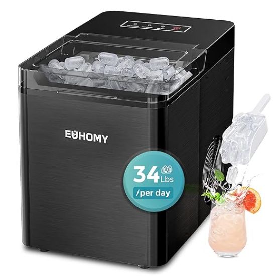 Picture of EUHOMY 34Lbs/24h Countertop Ice Maker Machine