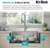 Picture of KRAUS  Workstation 27-inch Undermount 16 Gauge Single Bowl Stainless Steel Kitchen Sink with Integrated Ledge and Accessories