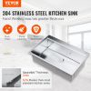 Picture of VEVOR Kitchen Drop-In Sinks, Top Mount Single Bowl Basin with Ledge and Accessories, 33 inch