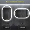 Picture of CITYMODA Bathroom LED Mirror Oval 24 * 36 in with Lights 3 Colors Stepless Dimmable Anti-Fog