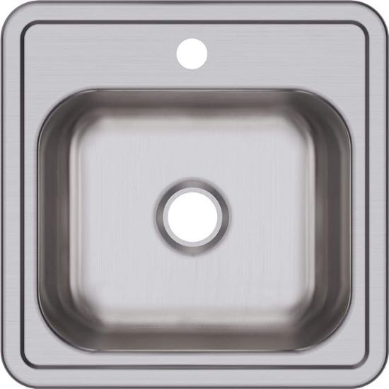 Picture of Elkay Dayton Single Bowl Drop-in Stainless Steel 15"x15" with 2" Drain Hole