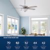 Picture of Harbor Breeze Oxford 52" Brushed Nickel with Driftwood/Toffee Blades LED Indoor Ceiling Fan with Light and Remote (5-Blade)