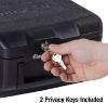 Picture of SentrySafe Fireproof Money Safe with Key Lock, Black Lock Box with Portable Carrying Handle for Travel