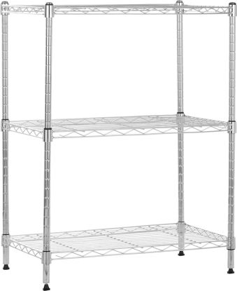 Picture of Heavy Duty Storage 3-Shelf Adjustable Wire Rack Unit,250 lbs loading per shelf,23.2"Lx13.4"Wx30"H