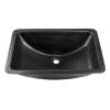 Picture of Aluminum Hand Hammered Venetian Dual Mount Bathroom Vanity Sink 21", Black ($140 on Amazon)