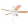 Picture of 52" Harbor Breeze Coastal Creek,White/Blonde 5-Blades, LED Light