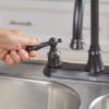 Picture of Project Source Gatebridge Oil Rubbed Bronze Double Handle Kitchen Faucet ($100 on Lowes)